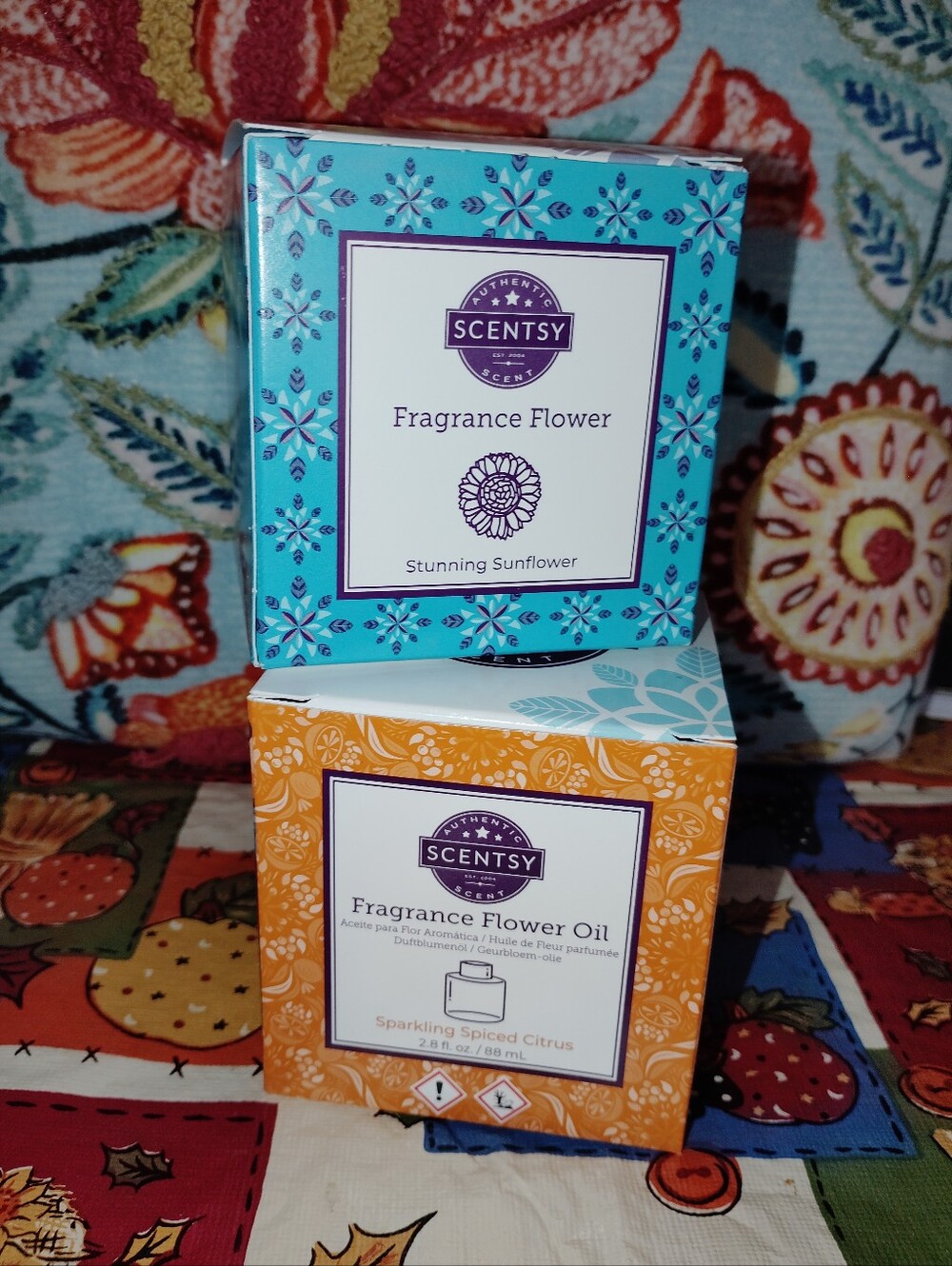 Fragrance Flower Scentsy Sparkling Spiced Citrus With Stunning Sunflower